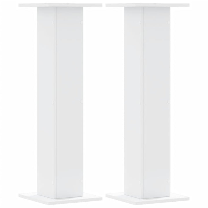 plantestativer 2 stk. 30x30x95 cm konstrueret træ hvid