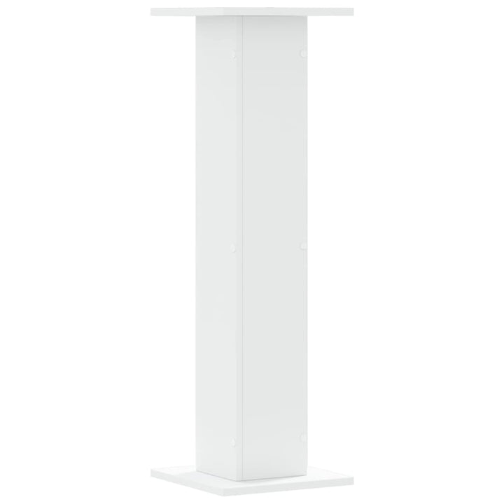 plantestativer 2 stk. 30x30x95 cm konstrueret træ hvid