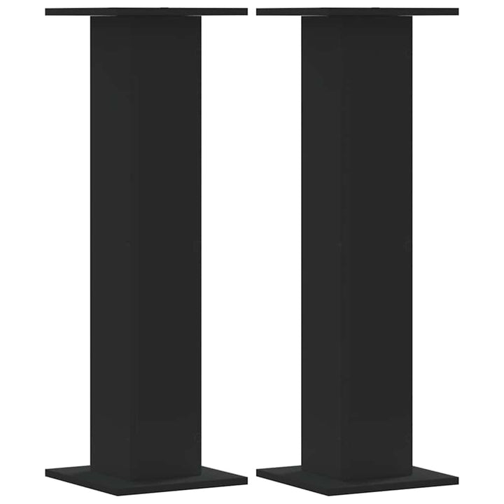 plantestativer 2 stk. 30x30x95 cm konstrueret træ sort