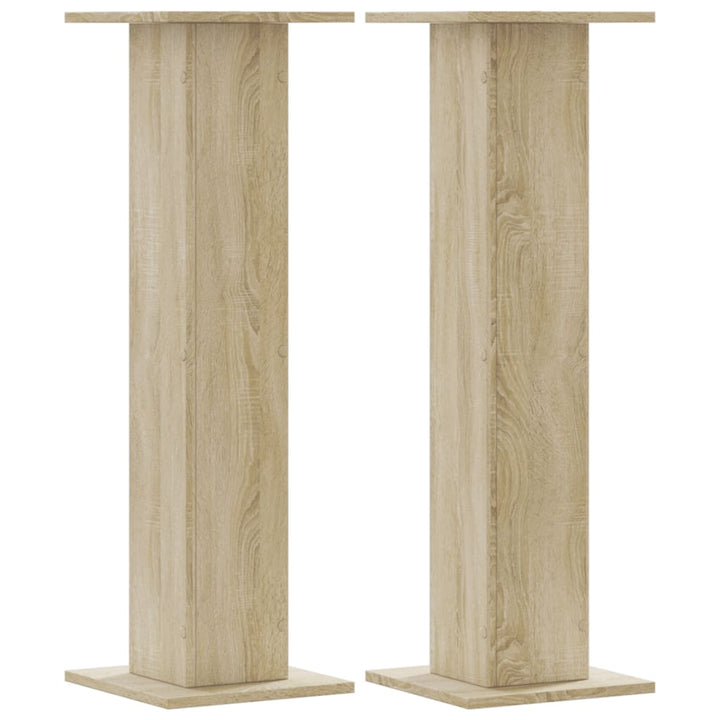 plantestativer 2 stk. 30x30x95 cm konstrueret træ sonoma-eg