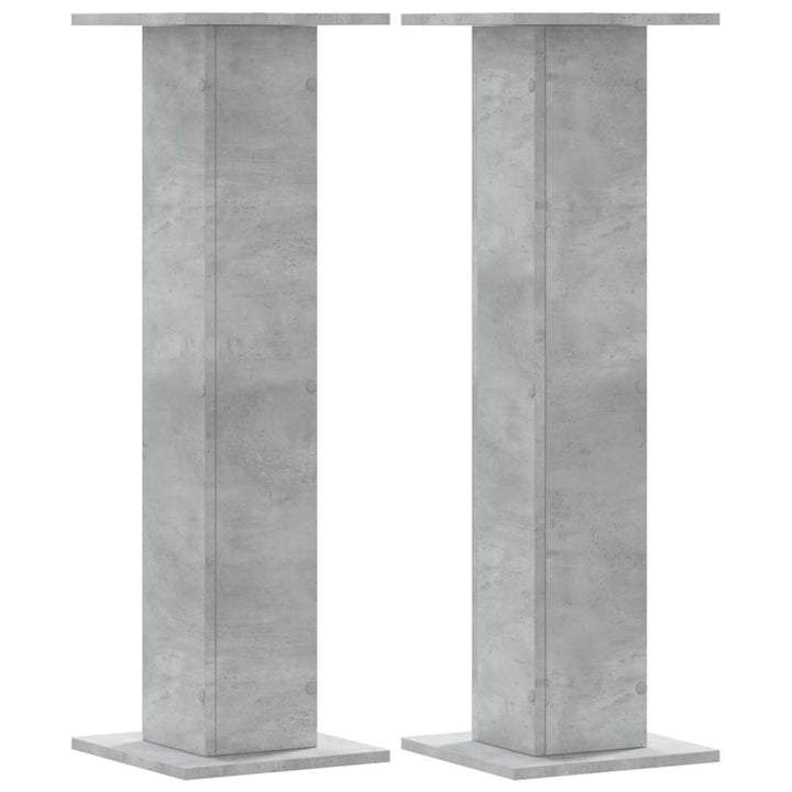 plantestativer 2 stk. 30x30x95 cm konstrueret træ betongrå