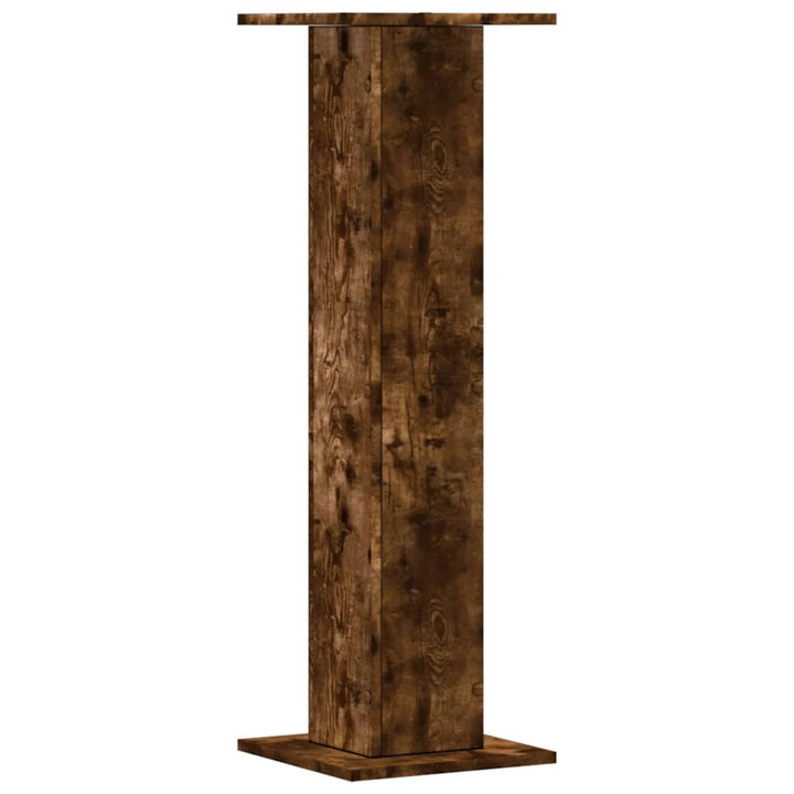 plantestativer 2 stk. 30x30x95 cm konstrueret træ røget eg