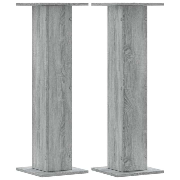 plantestativer 2 stk. 30x30x95 cm konstrueret træ grå sonoma-eg