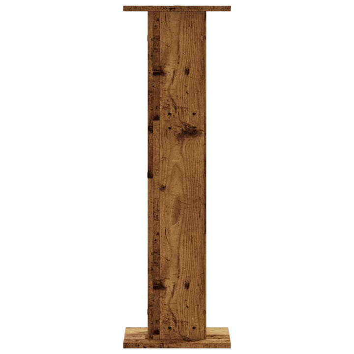 plantestativer 2 stk. 30x30x95 cm konstrueret træ antikt træ