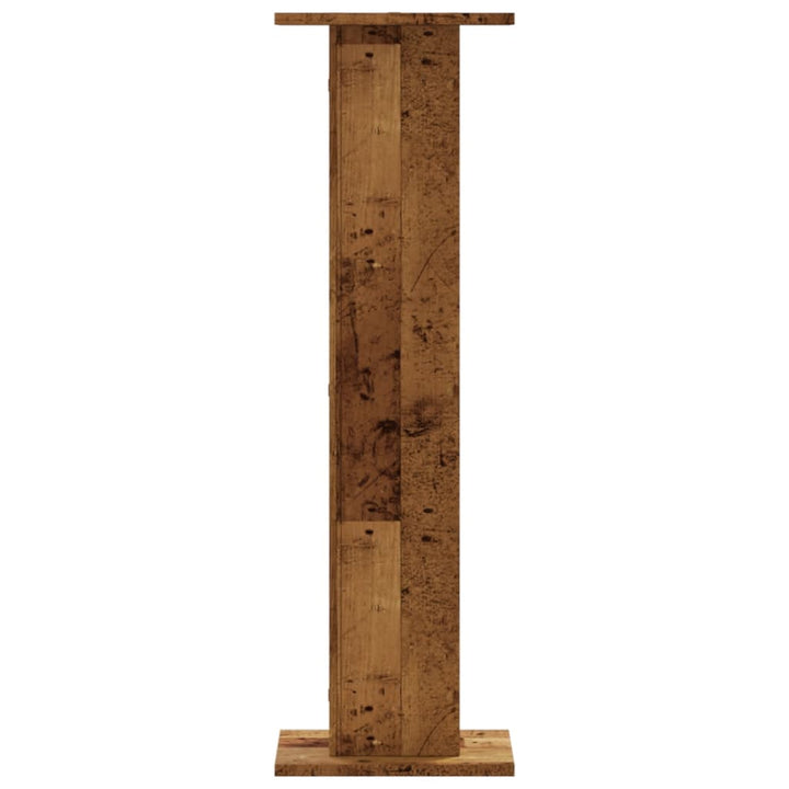 plantestativer 2 stk. 30x30x95 cm konstrueret træ antikt træ