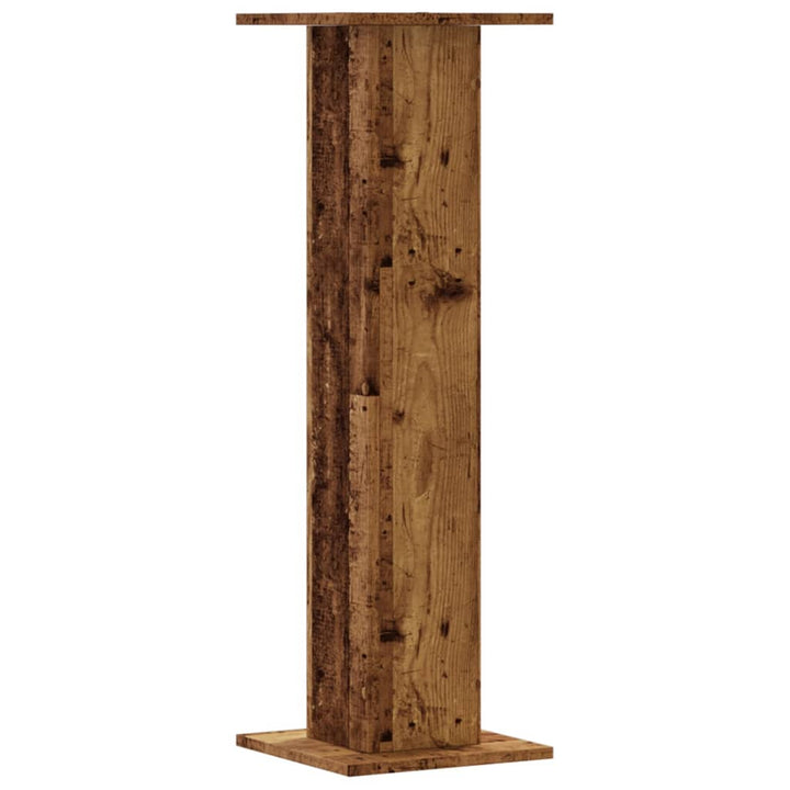 plantestativer 2 stk. 30x30x95 cm konstrueret træ antikt træ