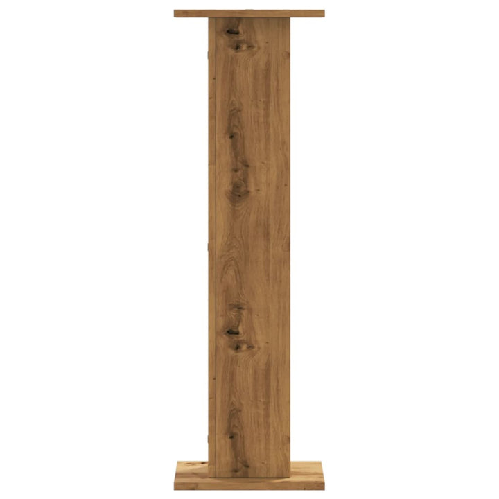 plantestativer 2 stk. 30x30x95 cm konstrueret træ egetræsfarve