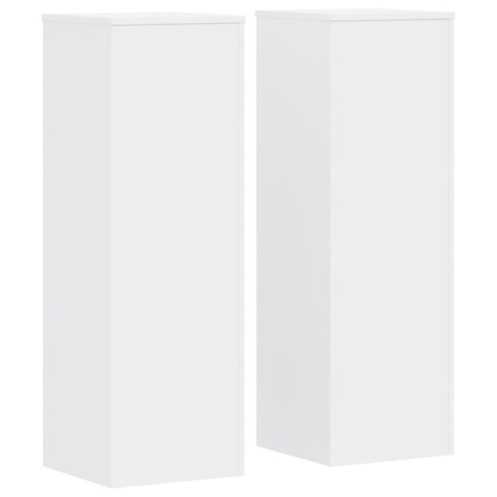 plantestativer 2 stk. 33x33x100 cm konstrueret træ hvid