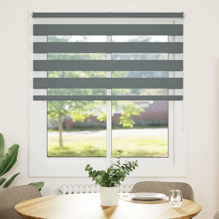 zebragardin mørkegrå 135x100 cm stofbredde 130,9 cm polyester