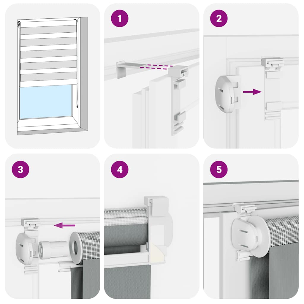 zebragardin mørkegrå 165x100 cm stofbredde 160,9 cm polyester