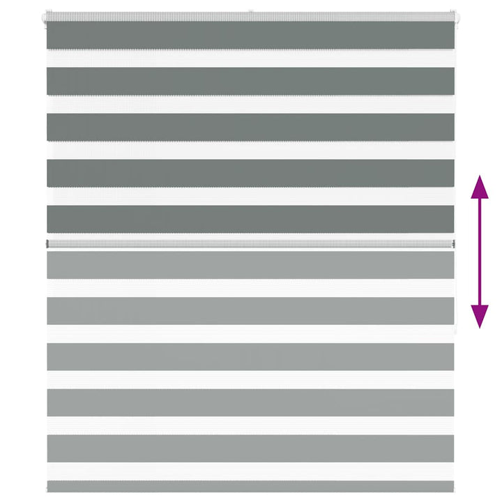 zebragardin mørkegrå 120x150 cm stofbredde 115,9 cm polyester