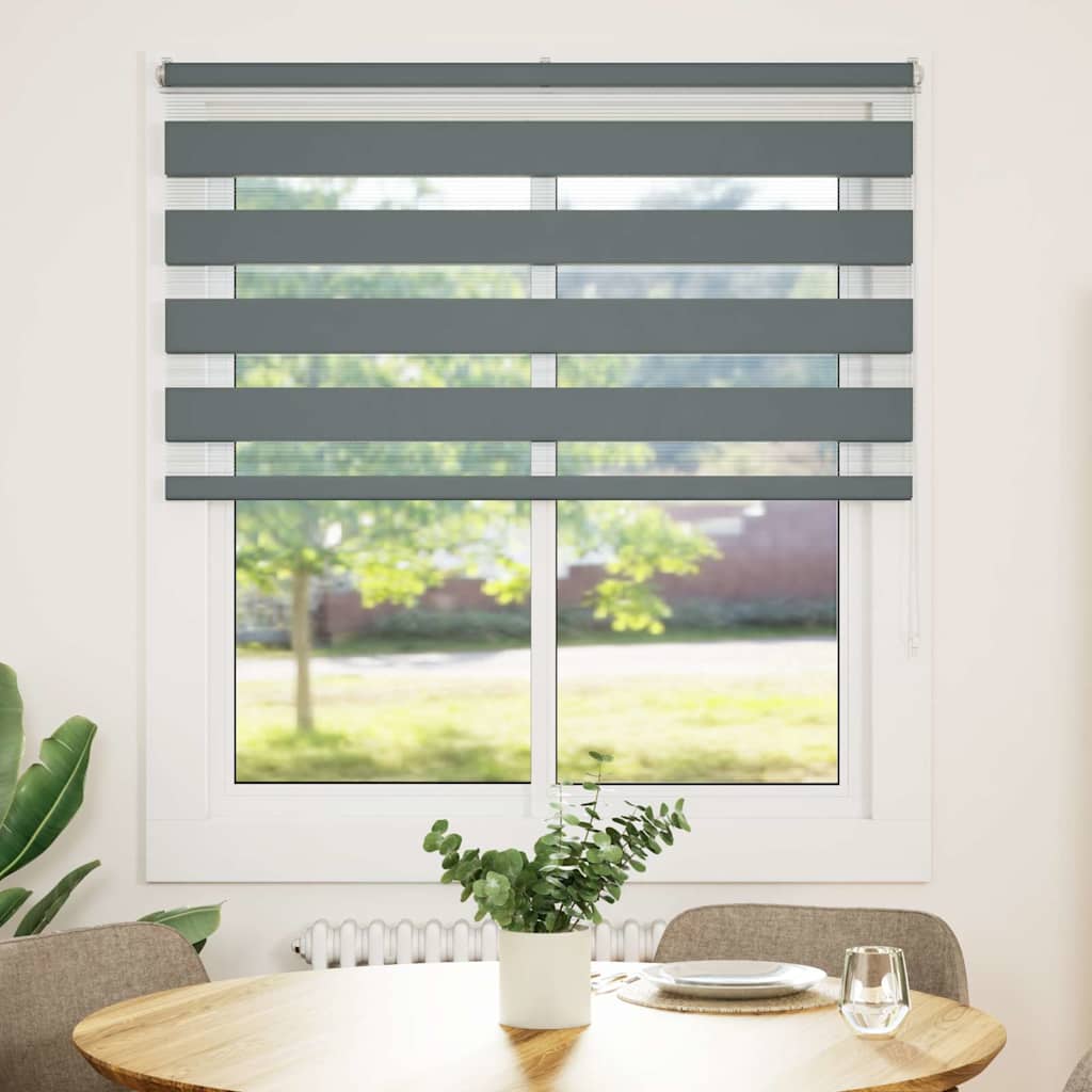 zebragardin mørkegrå 130x150 cm stofbredde 125,9 cm polyester