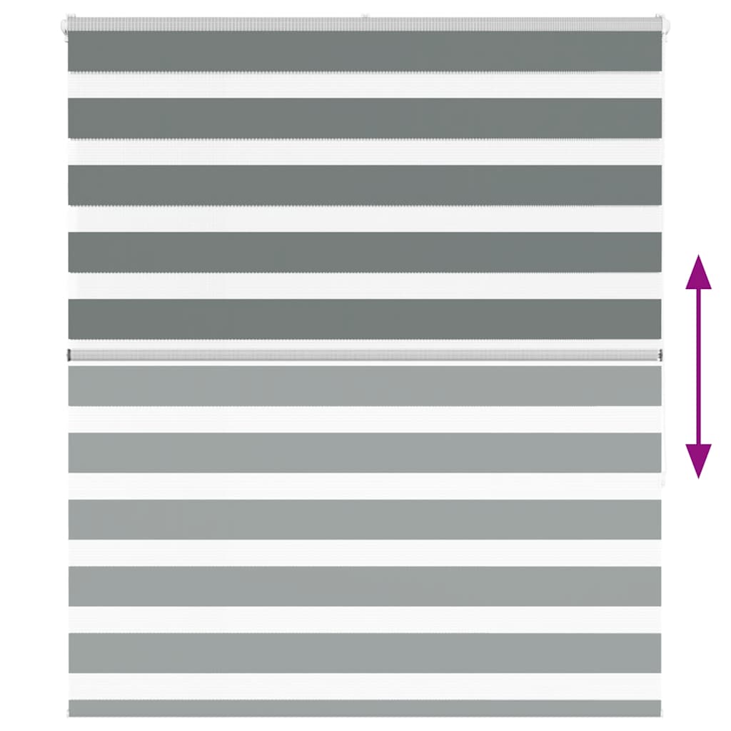 zebragardin mørkegrå 135x150 cm stofbredde 130,9 cm polyester