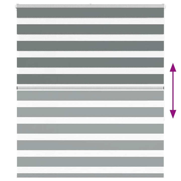 zebragardin mørkegrå 135x150 cm stofbredde 130,9 cm polyester