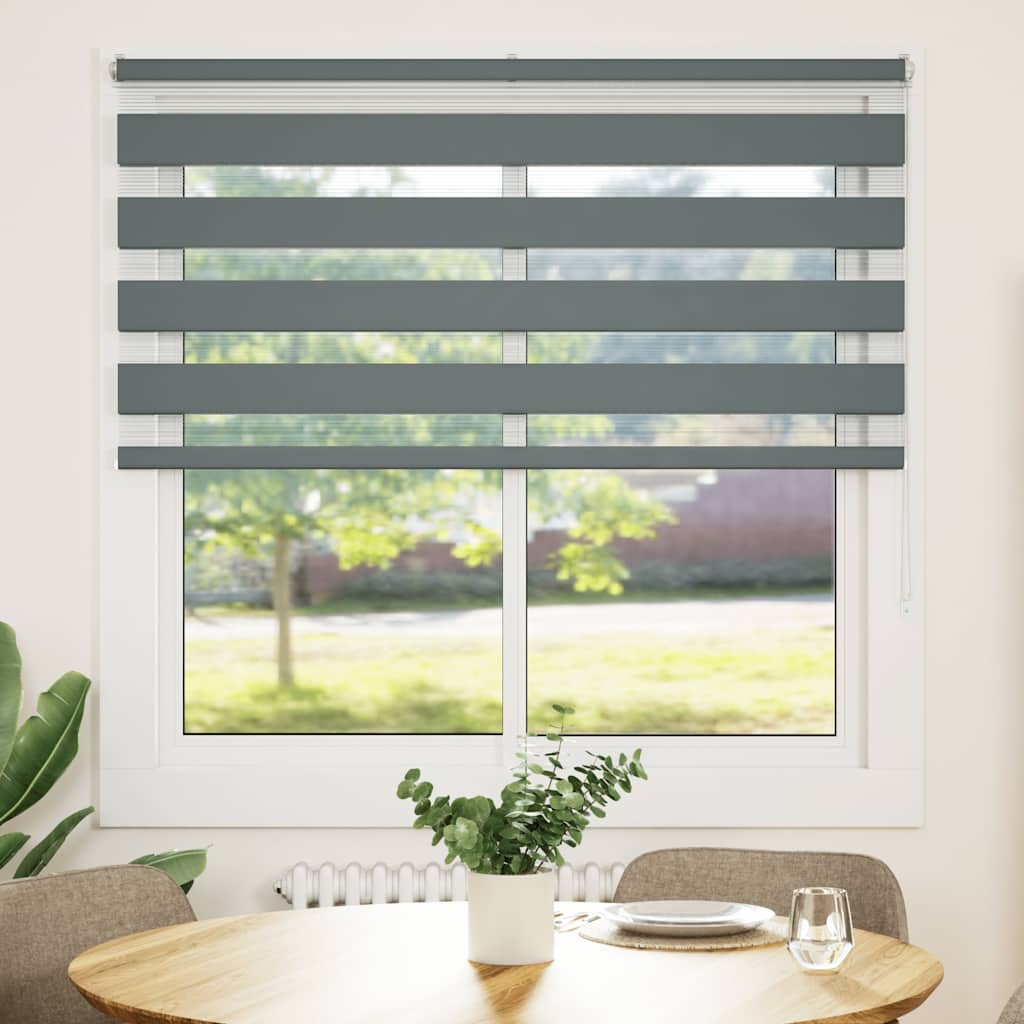 zebragardin mørkegrå 140x150 cm stofbredde 135,9 cm polyester