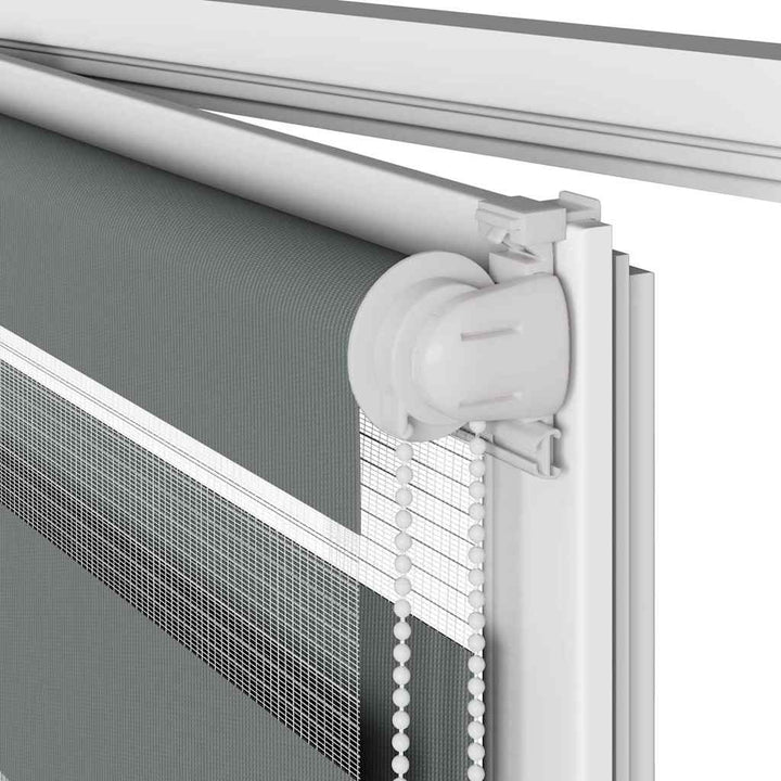 zebragardin mørkegrå 165x150 cm stofbredde 160,9 cm polyester