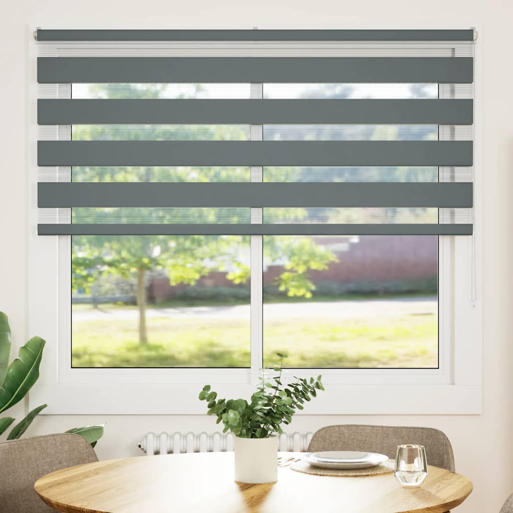 zebragardin mørkegrå 165x150 cm stofbredde 160,9 cm polyester