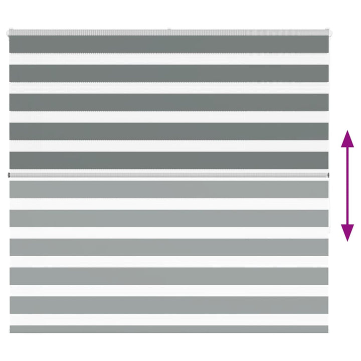 zebragardin mørkegrå 165x150 cm stofbredde 160,9 cm polyester