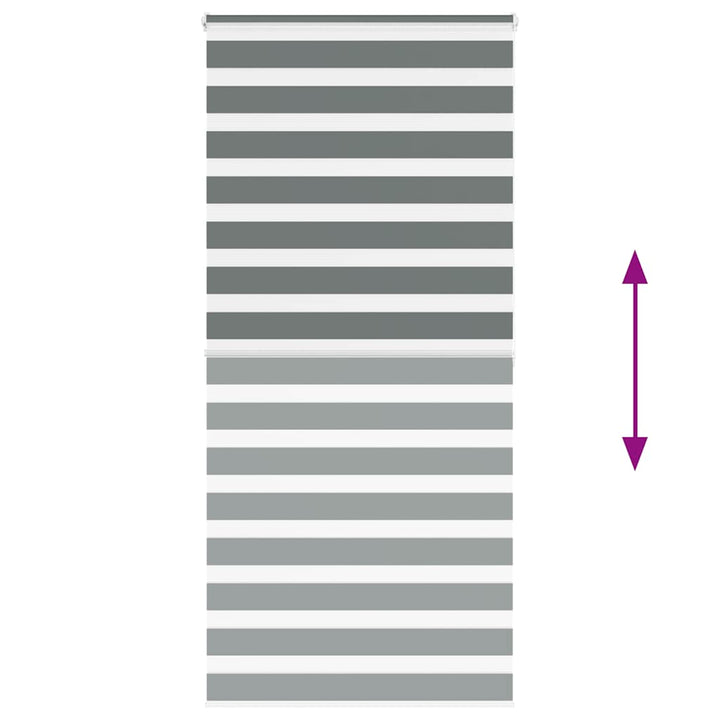 zebragardin mørkegrå 105x200 cm stofbredde 100,9 cm polyester