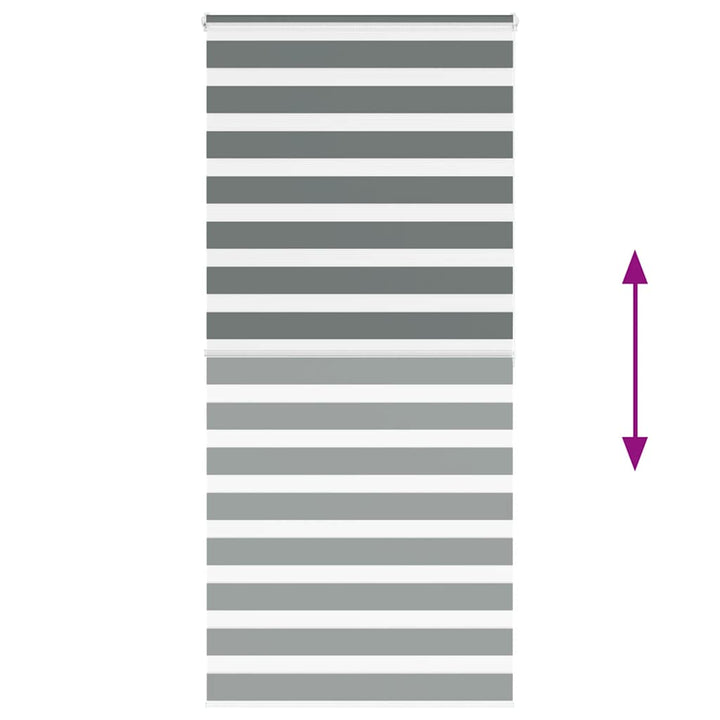 zebragardin mørkegrå 115x200 cm stofbredde 110,9 cm polyester