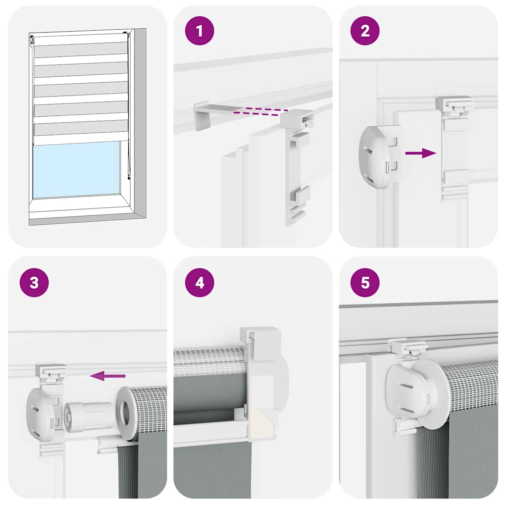 zebragardin mørkegrå 140x200 cm stofbredde 135,9 cm polyester