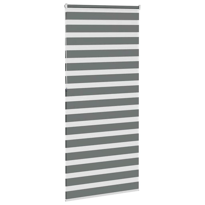 zebragardin mørkegrå 95x230 cm stofbredde 90,9 cm polyester