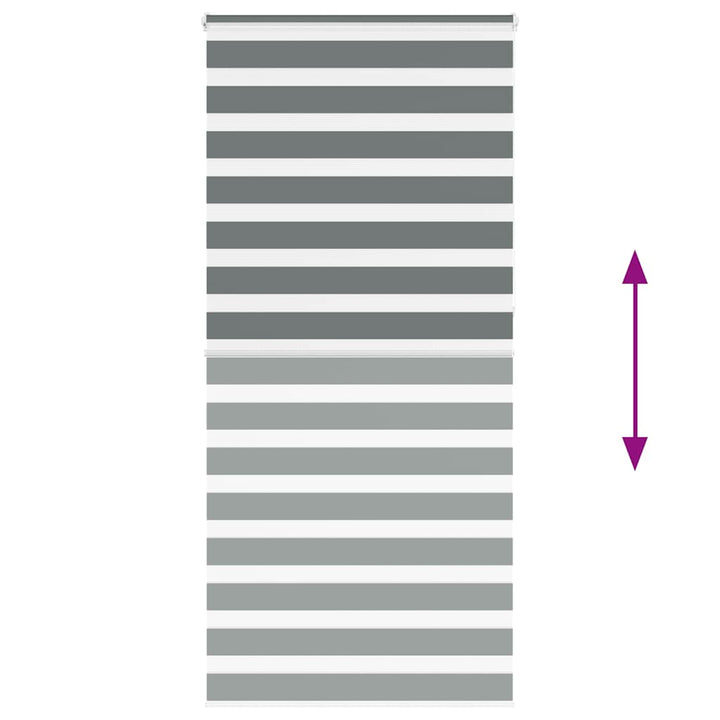 zebragardin mørkegrå 100x230 cm stofbredde 95,9 cm polyester