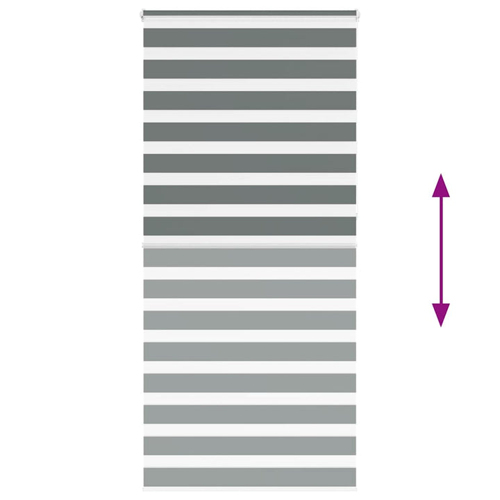 zebragardin mørkegrå 110x230 cm stofbredde 105,9 cm polyester