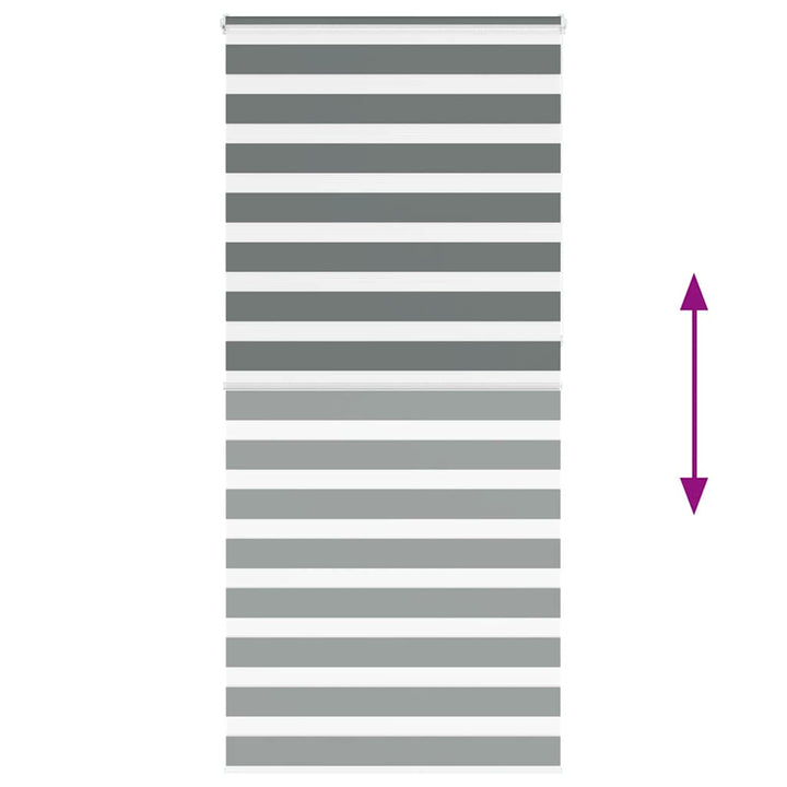 zebragardin mørkegrå 115x230 cm stofbredde 110,9 cm polyester
