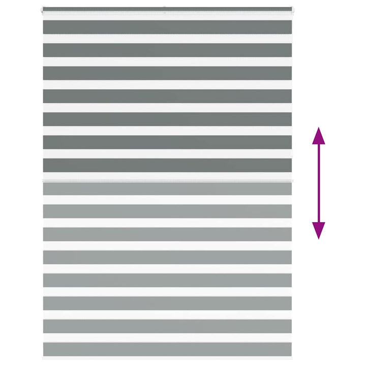 zebragardin mørkegrå 155x230 cm stofbredde 150,9 cm polyester