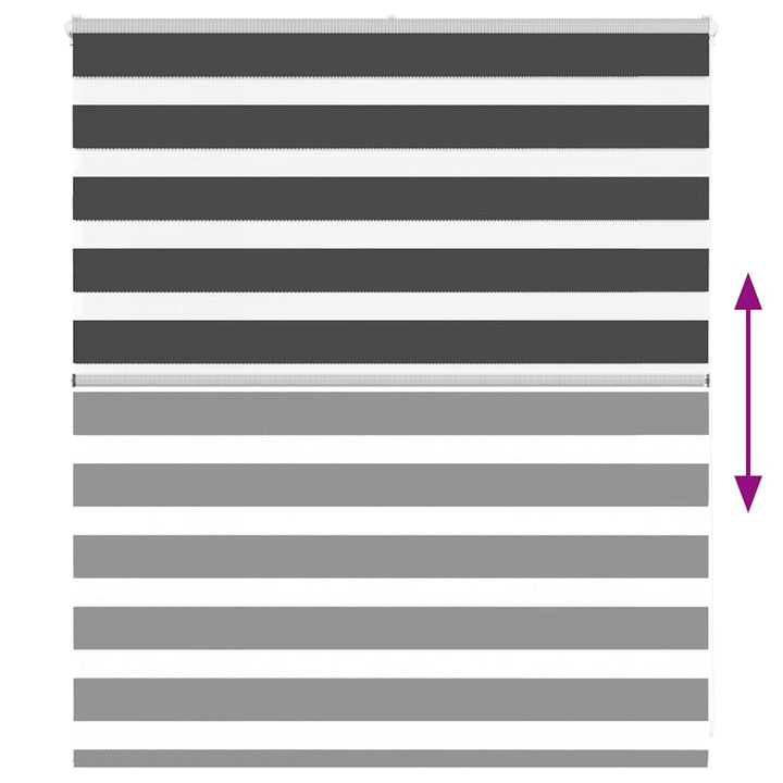 zebragardin sort 125x100 cm stofbredde 120,9 cm polyester