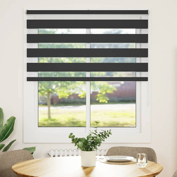 zebragardin sort 130x150 cm stofbredde 125,9 cm polyester