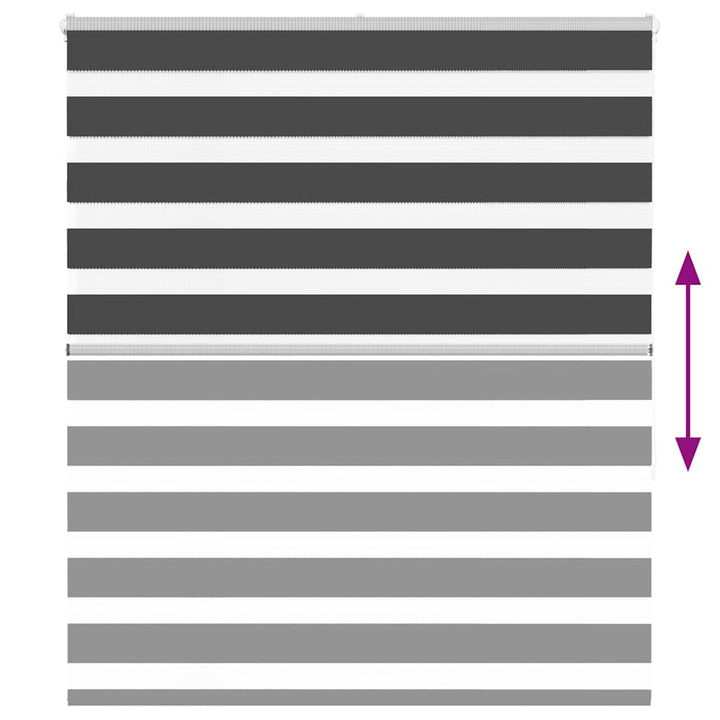 zebragardin sort 130x150 cm stofbredde 125,9 cm polyester