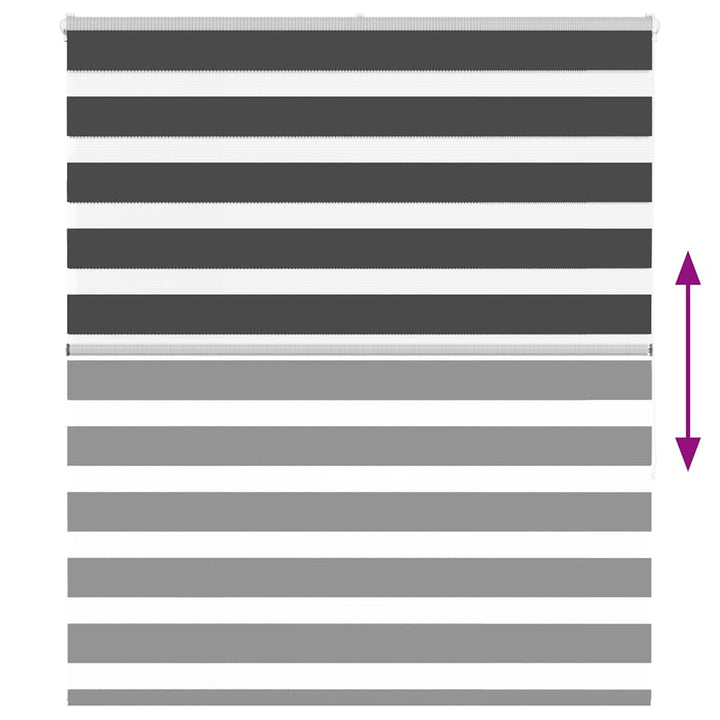 zebragardin sort 130x150 cm stofbredde 125,9 cm polyester