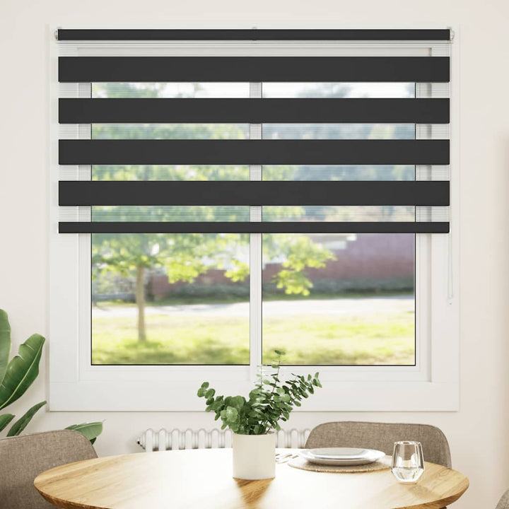 zebragardin sort 140x150 cm stofbredde 135,9 cm polyester