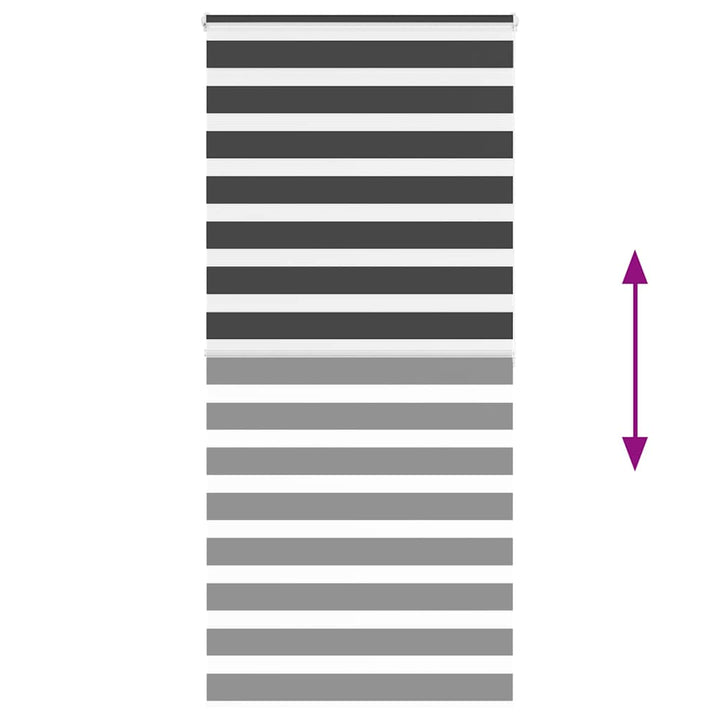 zebragardin sort 105x200 cm stofbredde 100,9 cm polyester
