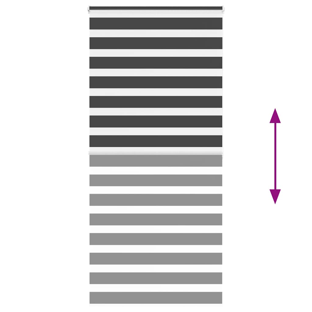 zebragardin sort 110x200 cm stofbredde 105,9 cm polyester