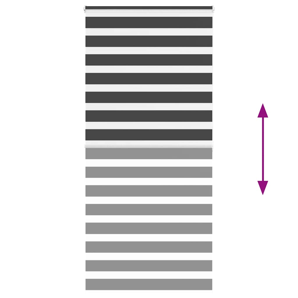 zebragardin sort 115x200 cm stofbredde 110,9 cm polyester