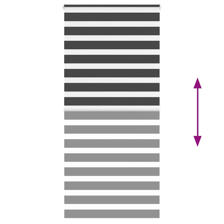 zebragardin sort 115x200 cm stofbredde 110,9 cm polyester