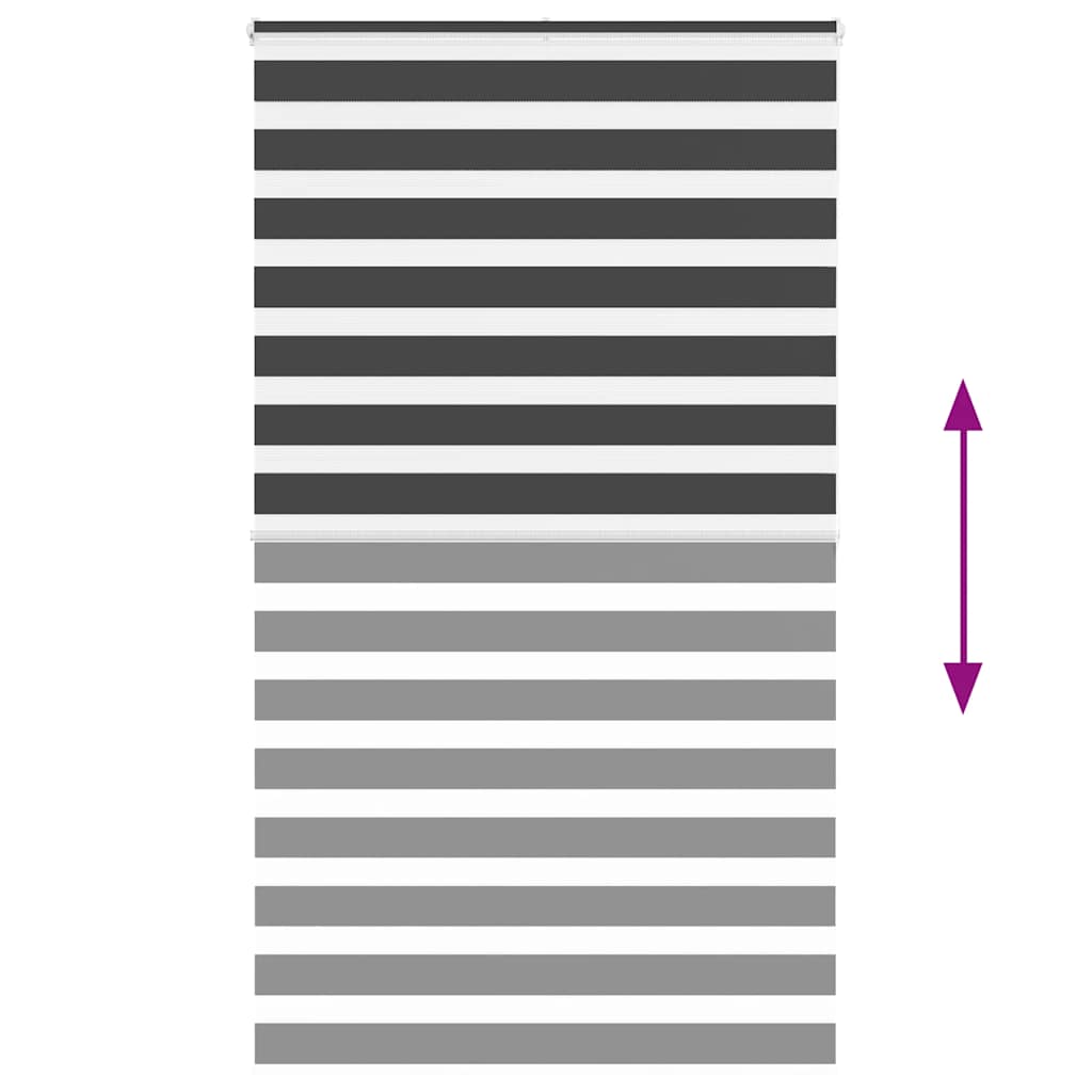 zebragardin sort 120x200 cm stofbredde 115,9 cm polyester