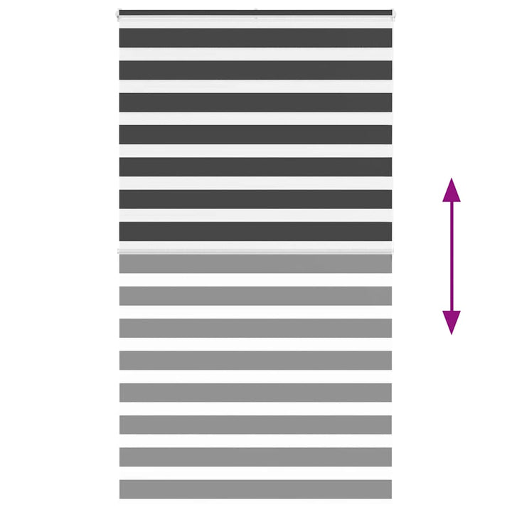 zebragardin sort 120x200 cm stofbredde 115,9 cm polyester