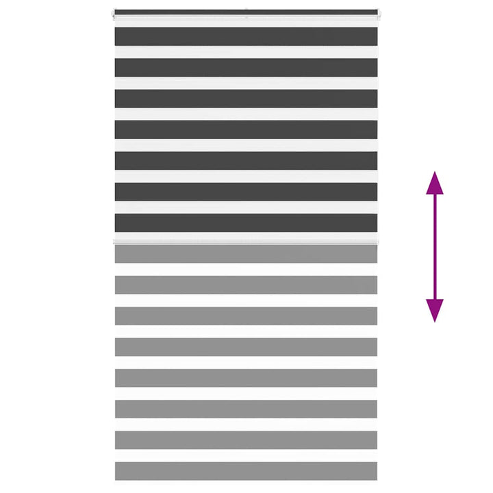 zebragardin sort 120x200 cm stofbredde 115,9 cm polyester