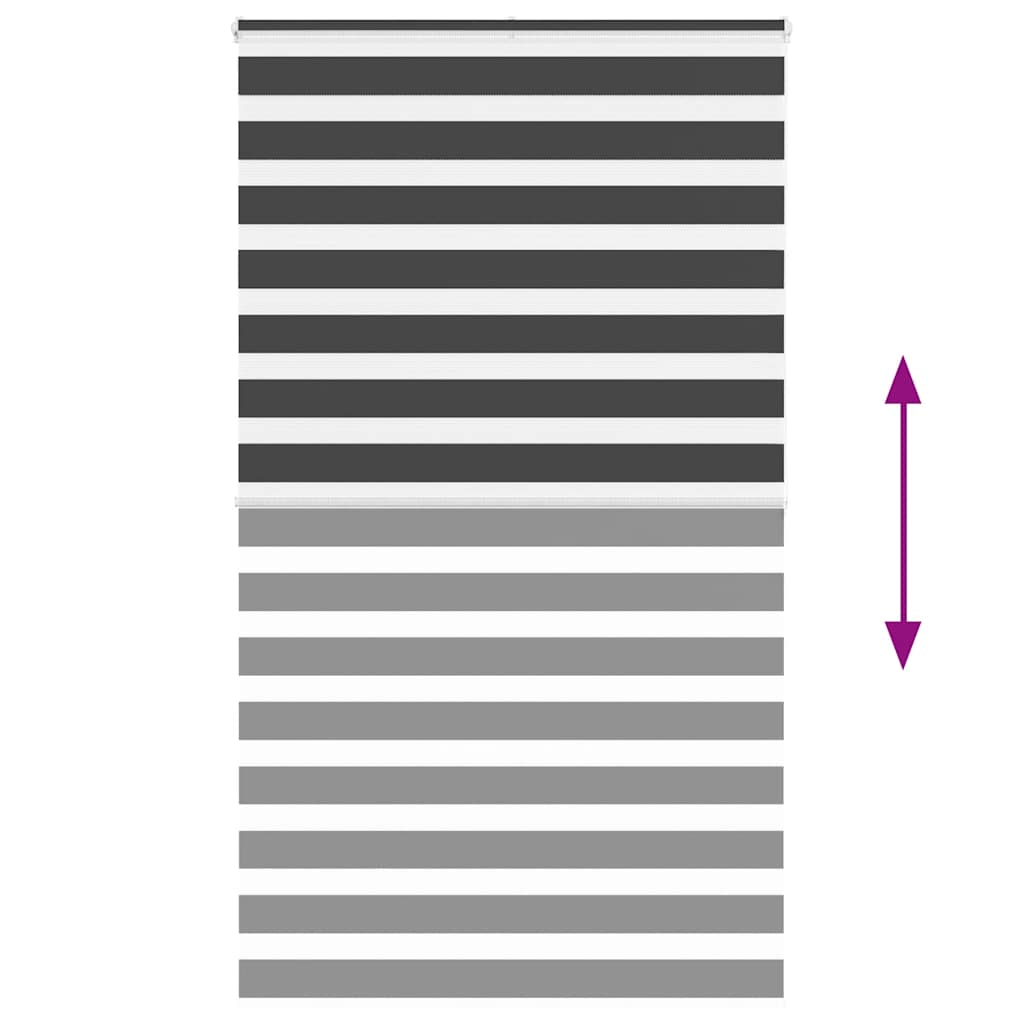 zebragardin sort 130x200 cm stofbredde 125,9 cm polyester