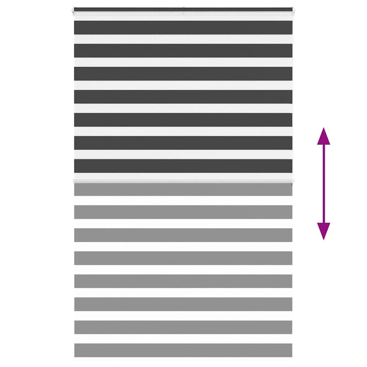 zebragardin sort 140x200 cm stofbredde 135,9 cm polyester