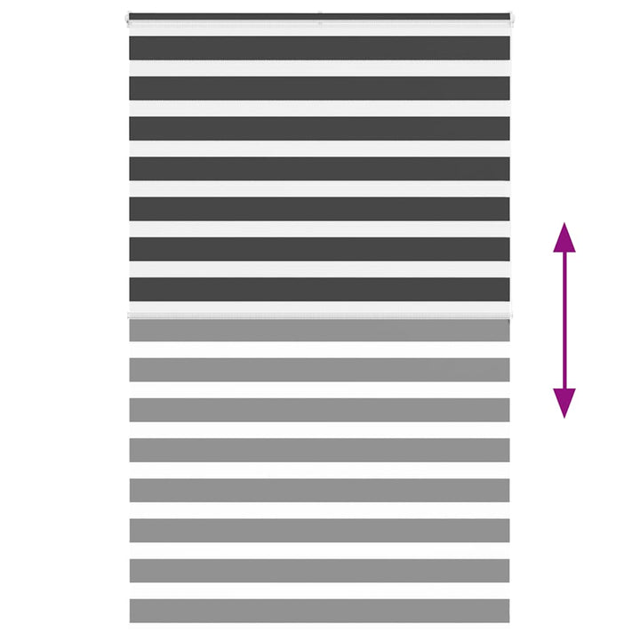 zebragardin sort 145x200 cm stofbredde 140,9 cm polyester