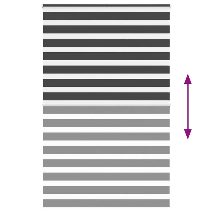 zebragardin sort 145x200 cm stofbredde 140,9 cm polyester