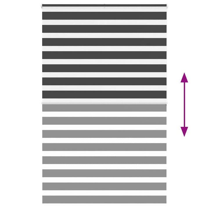zebragardin sort 150x200 cm stofbredde 145,9 cm polyester