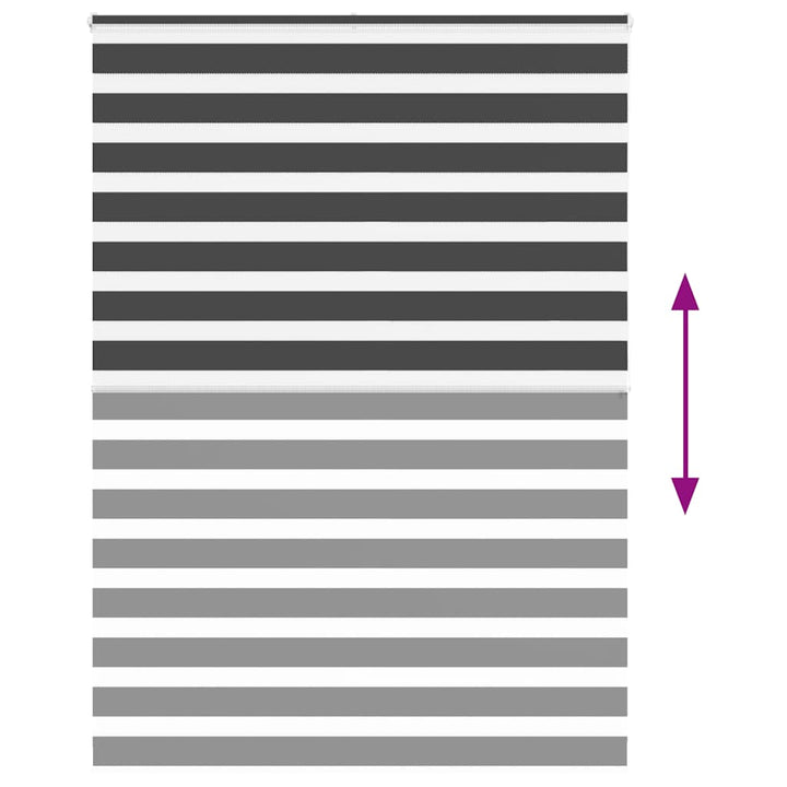 zebragardin sort 155x200 cm stofbredde 150,9 cm polyester