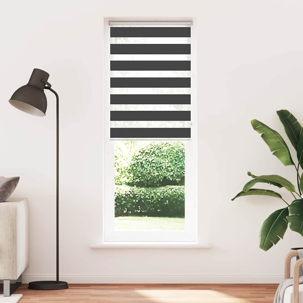 zebragardin sort 70x230 cm stofbredde 65,9 cm polyester