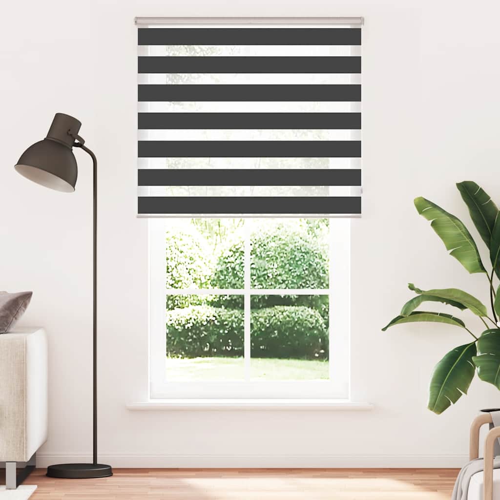 zebragardin sort 125x230 cm stofbredde 120,9 cm polyester